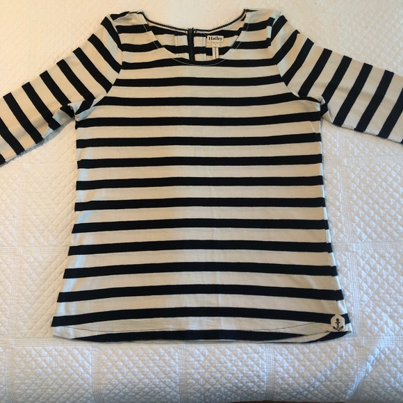HATLEY CLASSIC STRIPED TEE 🖤⚓️🤍 - Picture 1 of 5